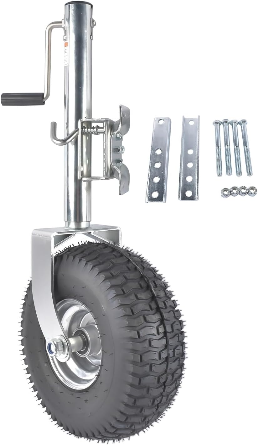 Beach Boat Swivel Trailer Tongue Jack, 13.38in Heavy-Duty Wheel 2000 lbs