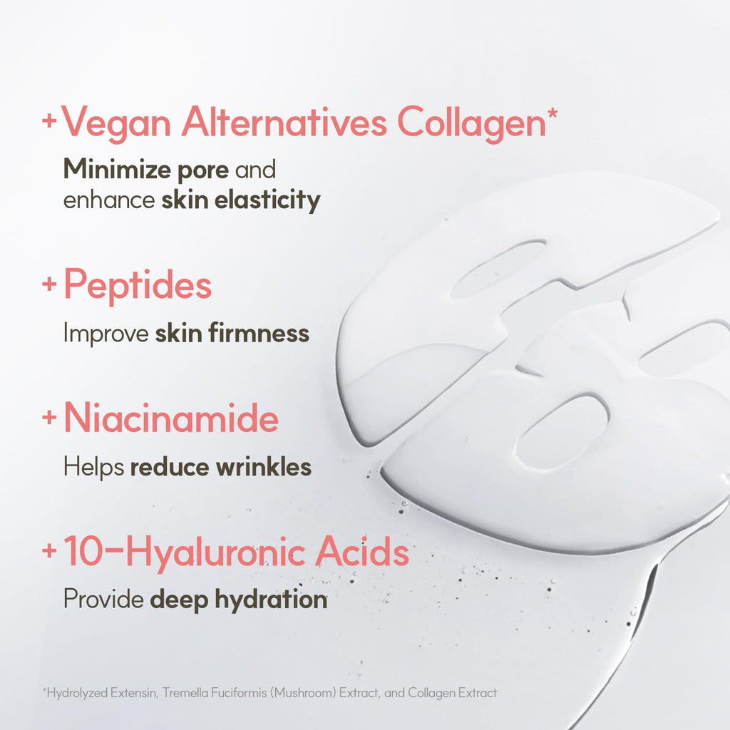 Original Collagen Mask, Hydrogel Face Mask, Vegan, 4EA