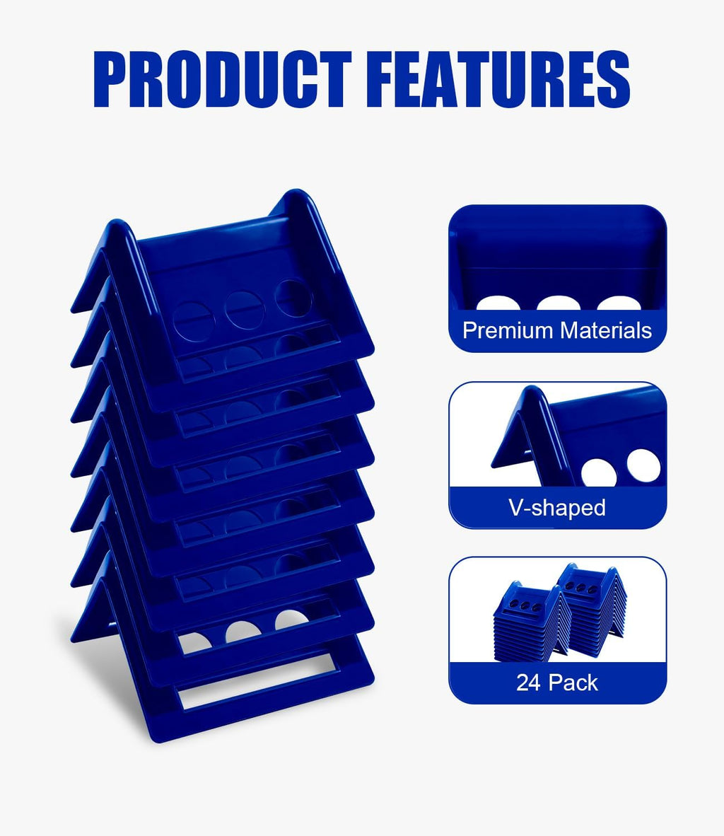 4" Flatbed Edge Protectors 24 Pack Plastic Corner Protector with Carrying Case, Strap Corner Protectors for Flatbed
