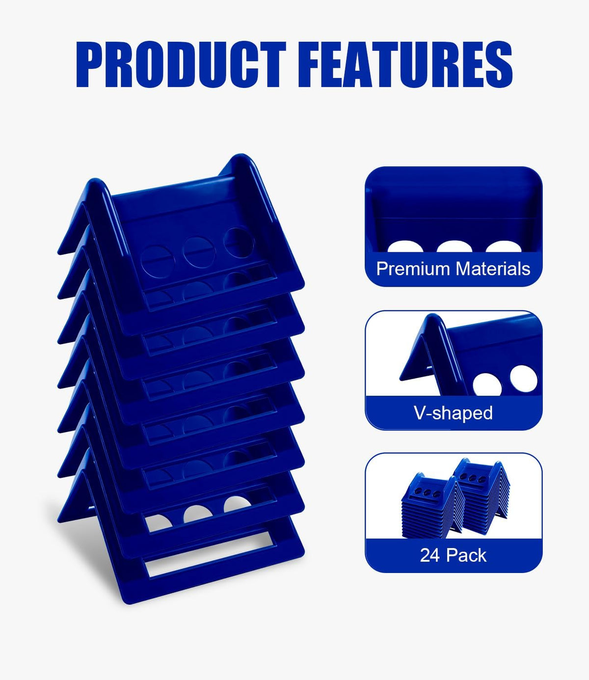 4" Flatbed Edge Protectors 24 Pack Plastic Corner Protector with Carrying Case, Strap Corner Protectors for Flatbed