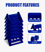 4" Flatbed Edge Protectors 24 Pack Plastic Corner Protector with Carrying Case, Strap Corner Protectors for Flatbed