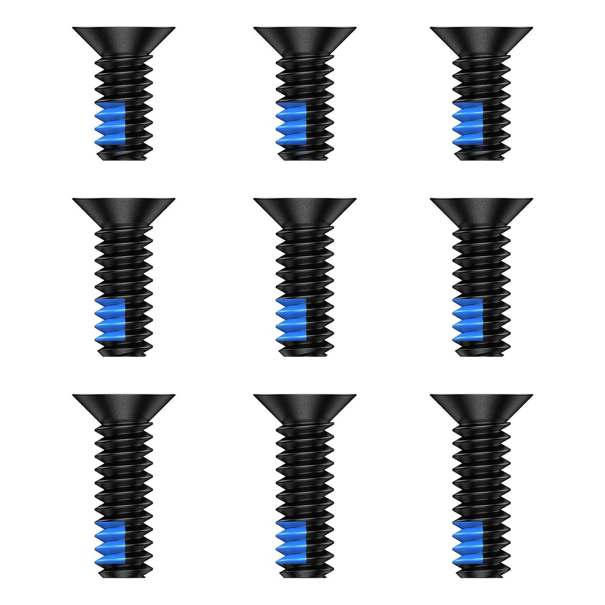 Red Dot Screw Kit 9 Pcs #6-32 Screw Diameter 7mm Includes 9.5mm/11mm/12.5mm