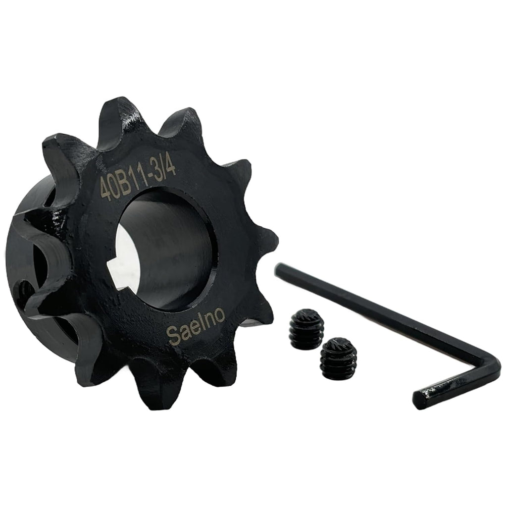 #40 Roller Chain Sprocket Type B 3/4 inch Bore 11 Tooth, Hardened Antirust 1045 Steel Drive Sprockets 40B11-3/4