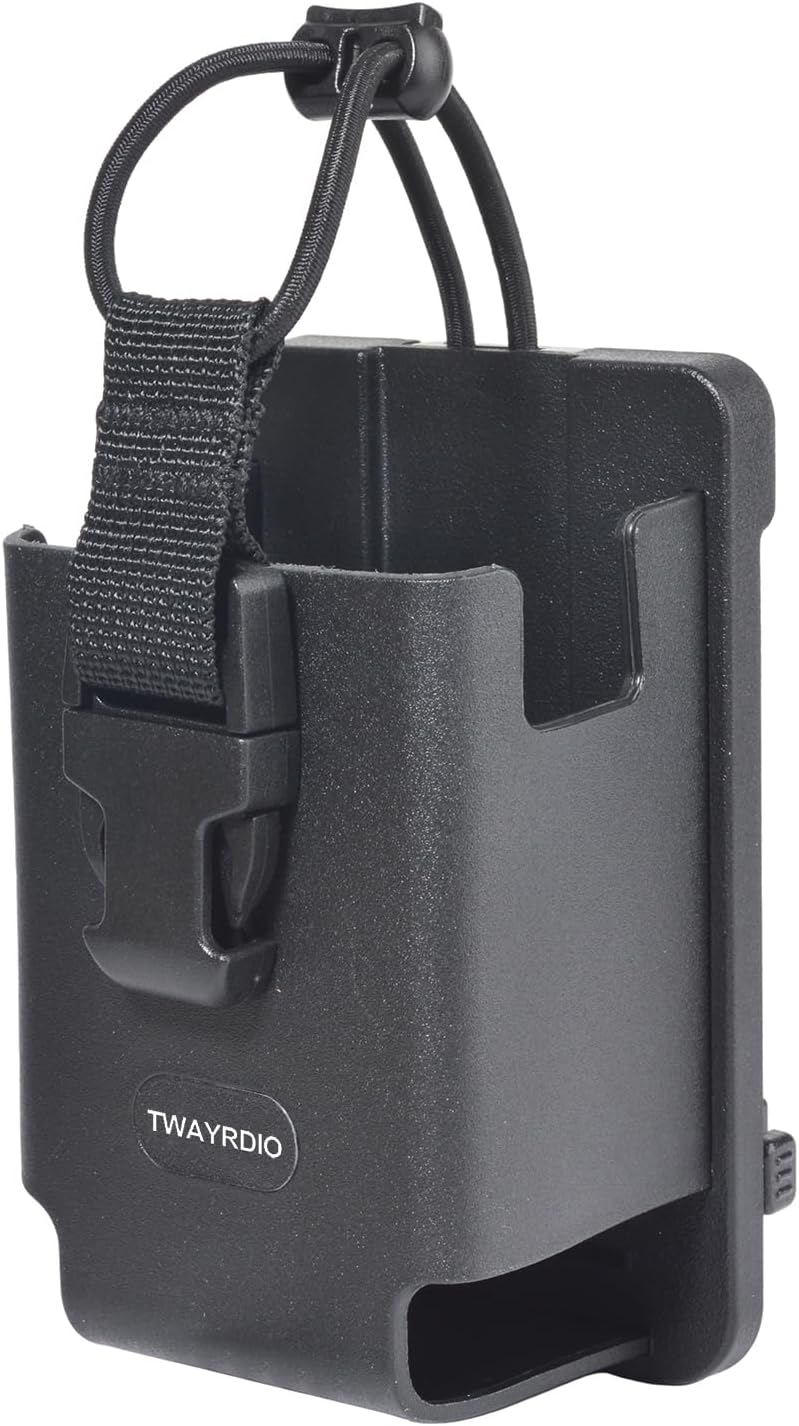 Portable TPU Radio Holster w/MOLLE Belt Clip for Belt, Vest, or Pack, Two Ways Radio Pouch with Quick Release Buckle