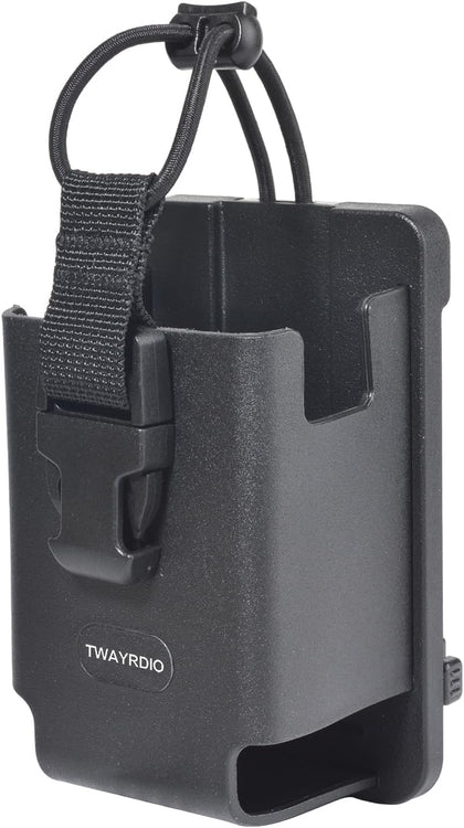 Portable TPU Radio Holster w/MOLLE Belt Clip for Belt, Vest, or Pack, Two Ways Radio Pouch with Quick Release Buckle