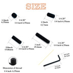65pcs 1/4-20 4 Sizes Hex Socket Set Screws Assortment Kit, Black Alloy Cup Point Grub Screw for Bathroom Fixtures Door Handles Stripper Pole Rack Screws Precision Instrument ETS