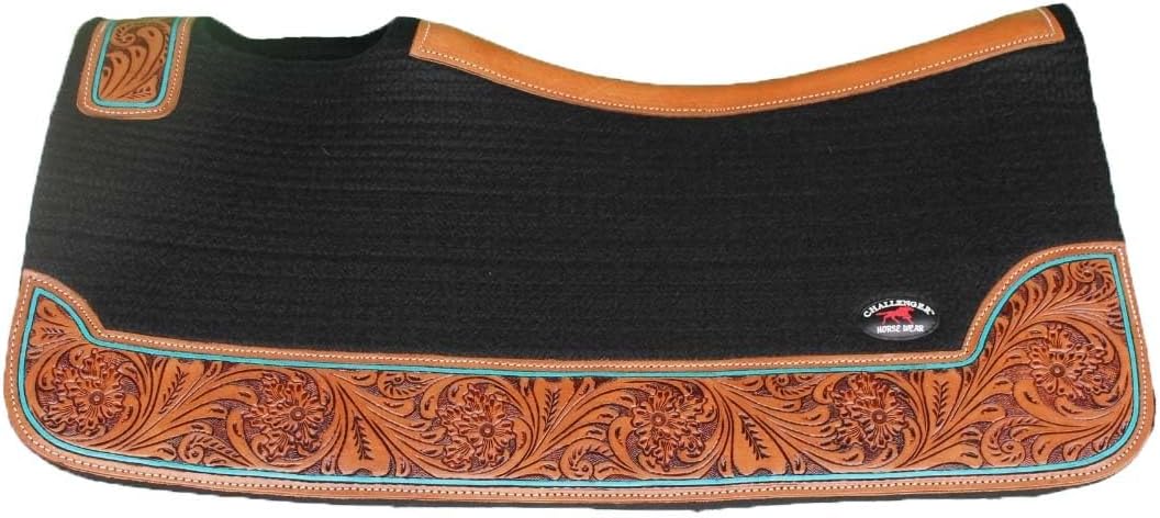 Horse 32"x30" Western Contoured Wool Felt Therapeutic Saddle Pad 39254