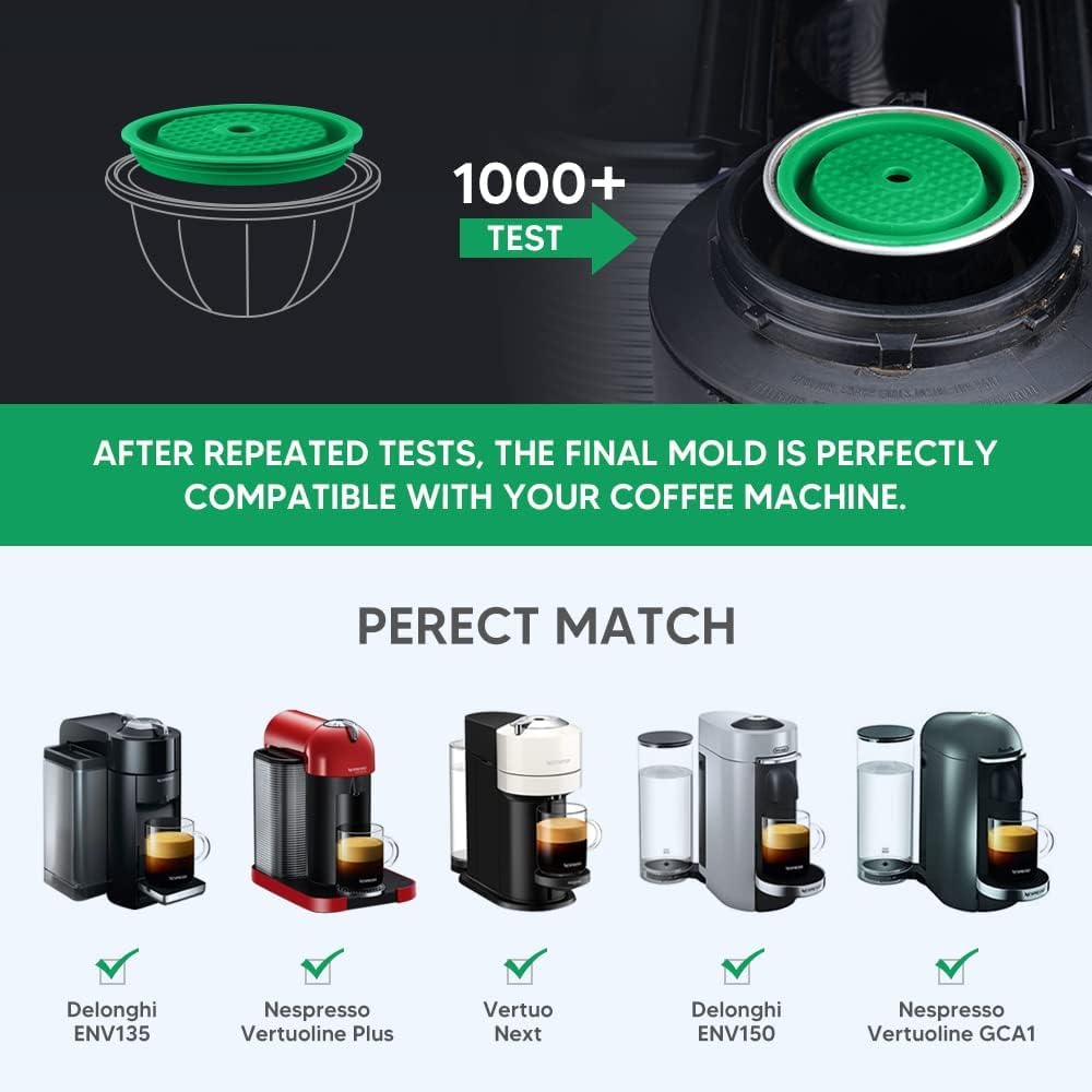 Silicone Lids for Nespresso Vertuo Pods,5
