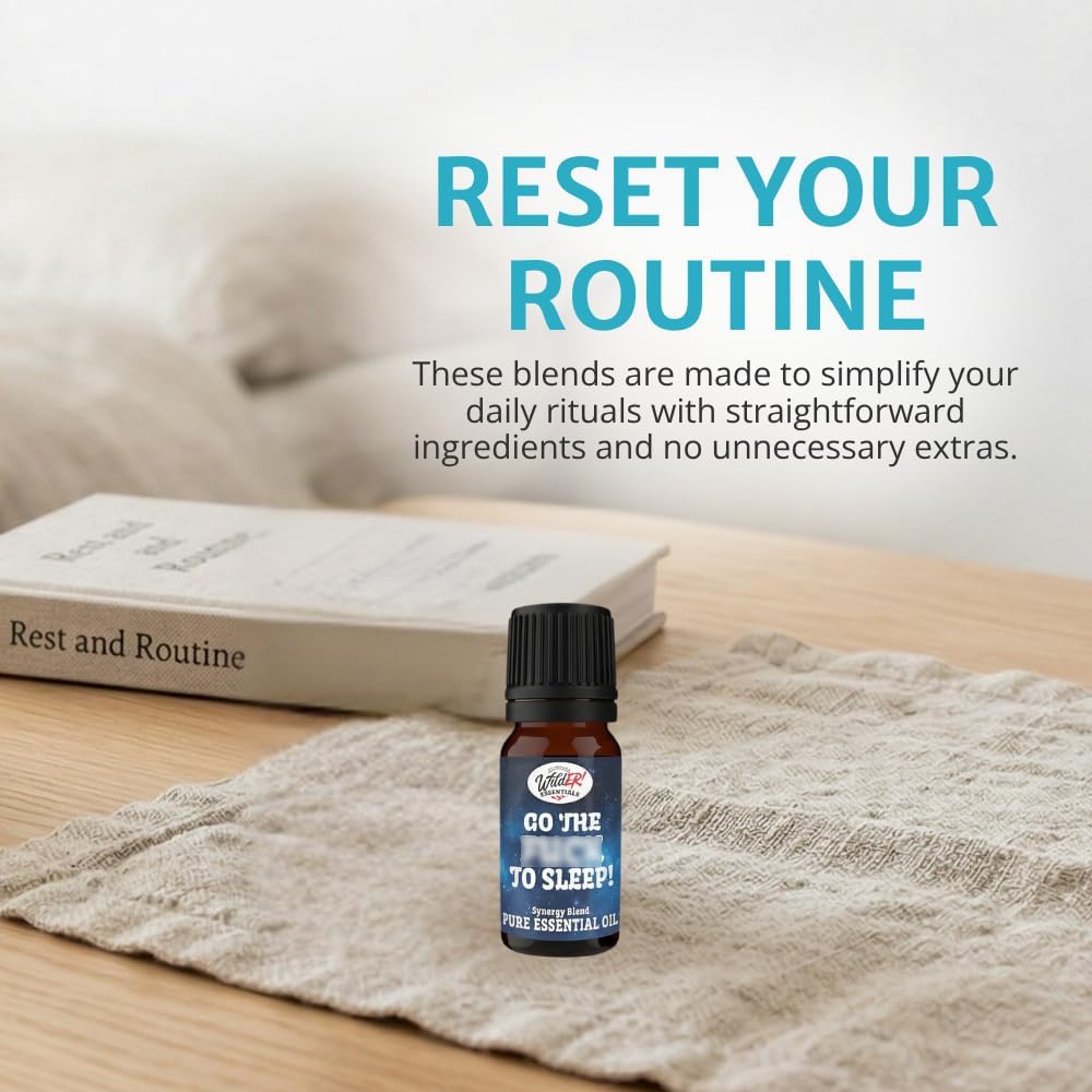 Wild Essentials Go The F to Sleep Essential Oil Blend, Soothing Bedtime Aromatherapy Oil for Diffusers, 100% Pure