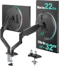 Dual Monitor Stand for 13-32 inch Computer Screens, Dual Monitor Arms for 2 Monitors Holds up to 22 lbs, Height