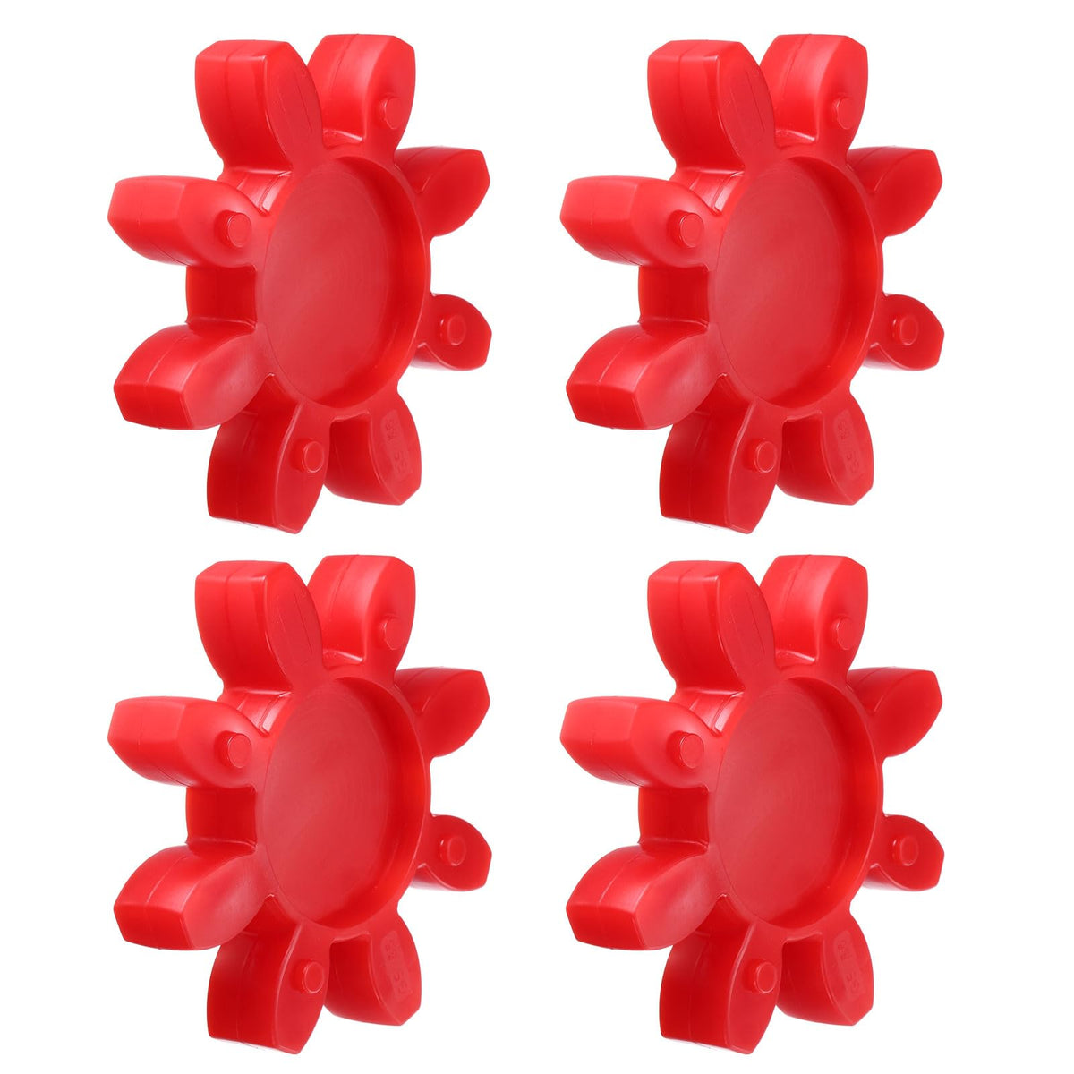 uxcell 4pcs GS55 Coupling Insert, Urethane Flexible Solid Type Jaw Coupling Center Insert for L-Jaw Couplings L-Jaw Couplers Set, Red