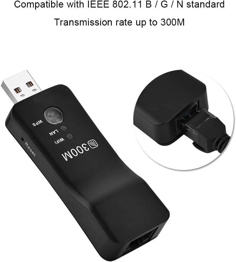 Mini WiFi Range Extender, 300M High Speed USB Wireless Repeater WiFi Booster Signal Amplifier for Smart TV, Laptop