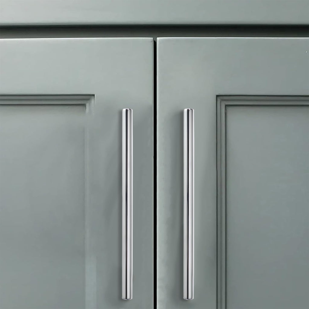 5 Pack 12 Inch Hole Center Polished Chrome Cabinet pulls Heavy Duty Solid Hardware for bathrooms Dressing Tables