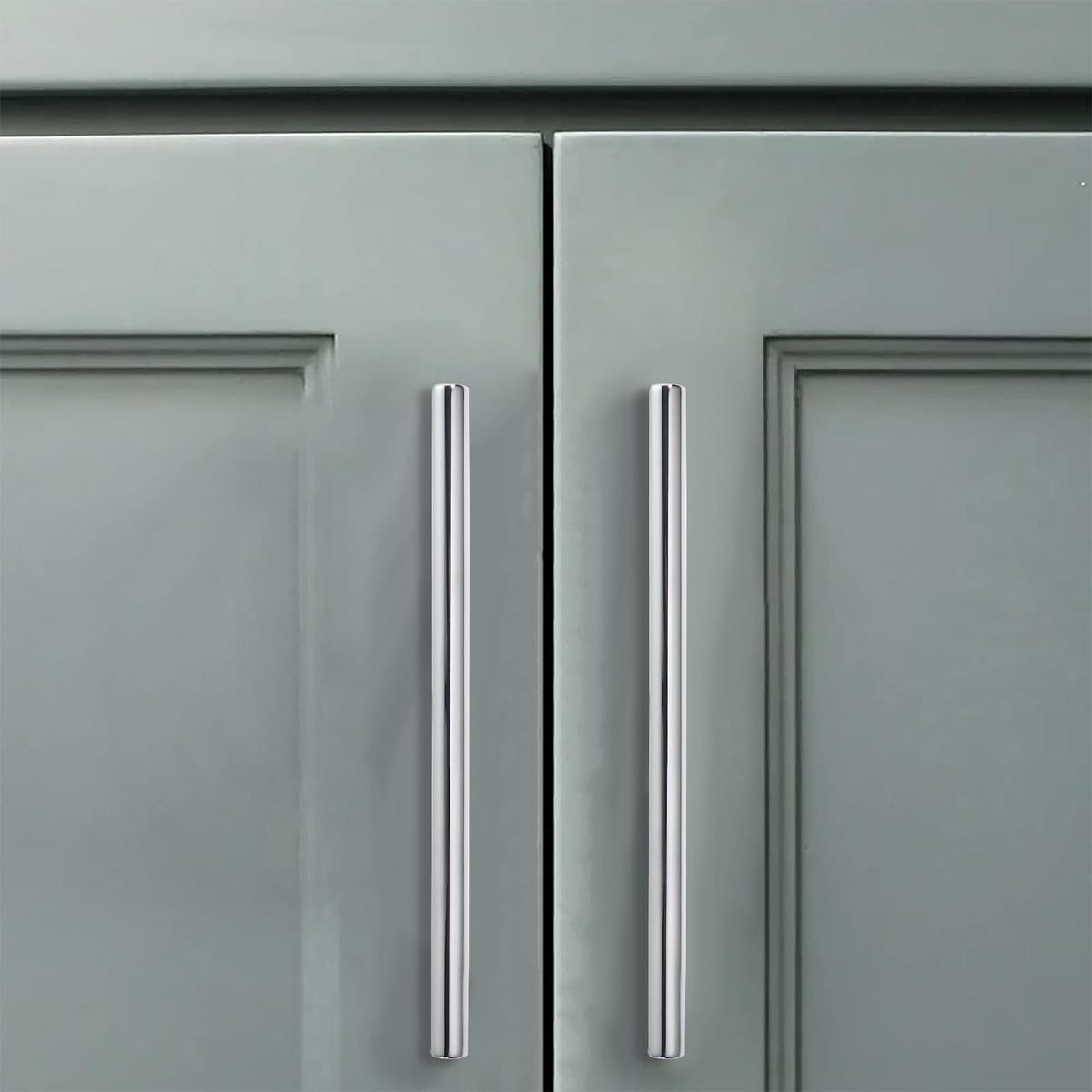 5 Pack 12 Inch Hole Center Polished Chrome Cabinet pulls Heavy Duty Solid Hardware for bathrooms Dressing Tables