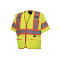 Hi Vis Sleeved Safety Vest For Men & Women - Class 3 - Reflective Tape, Breathable - Pockets - Yellow/Green