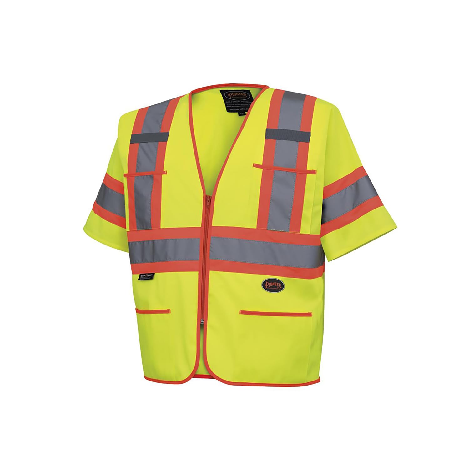 Hi Vis Sleeved Safety Vest For Men & Women - Class 3 - Reflective Tape, Breathable - Pockets - Yellow/Green