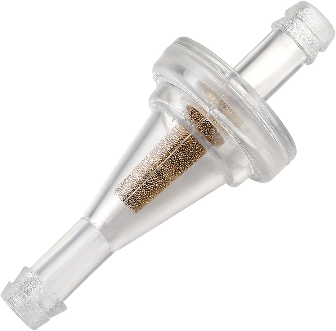 Inline Fuel Filter - Small Universal Fuel Filters for 1/4 Fuel Line Gas Engine Motorcycle Dirt Bike Scooter ATV Quads (2 Packs)
