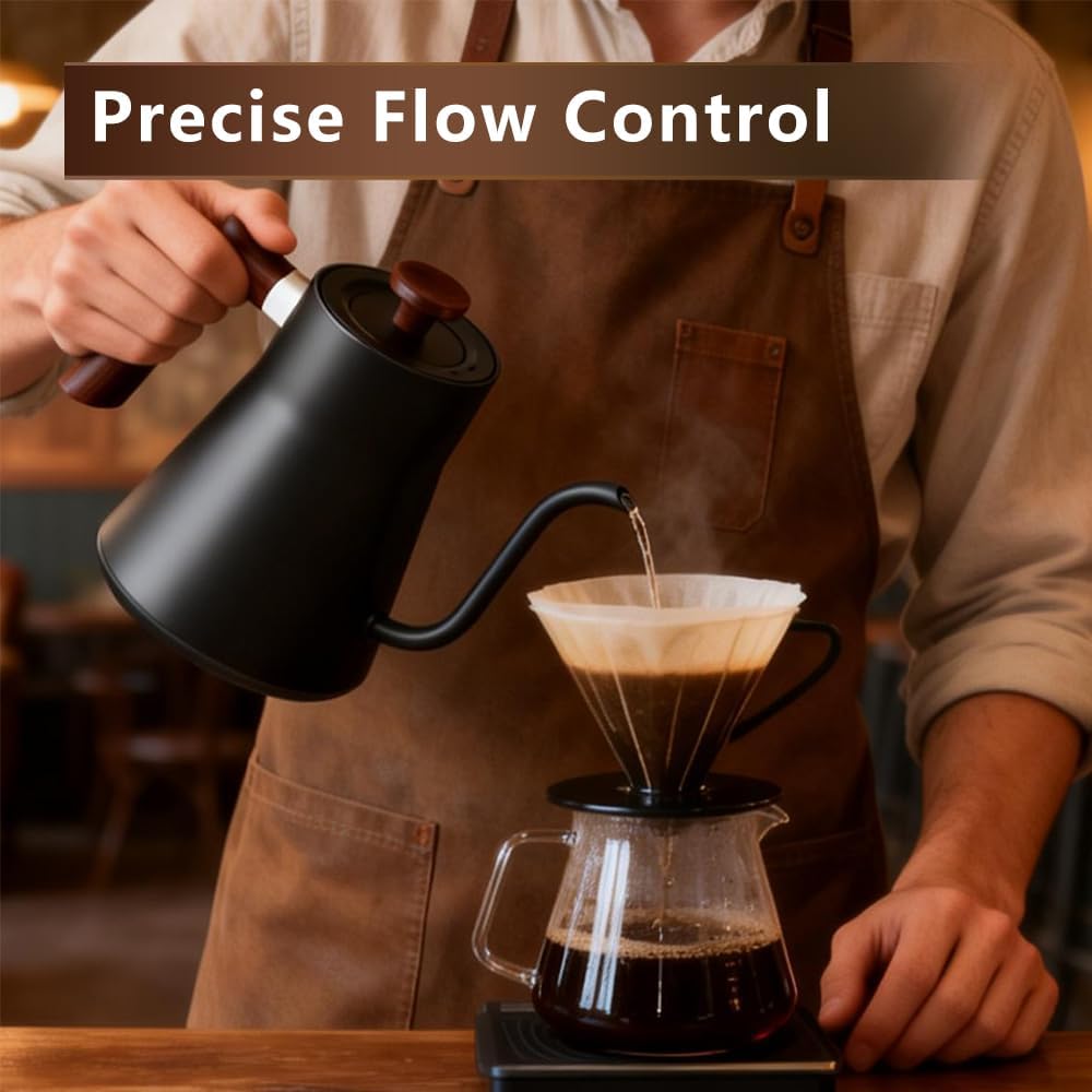 Gooseneck Electric Kettle,Pour Over Kettle for Coffee and Tea,Intelligent Temperature Control,Quick Heating,Keep Warm