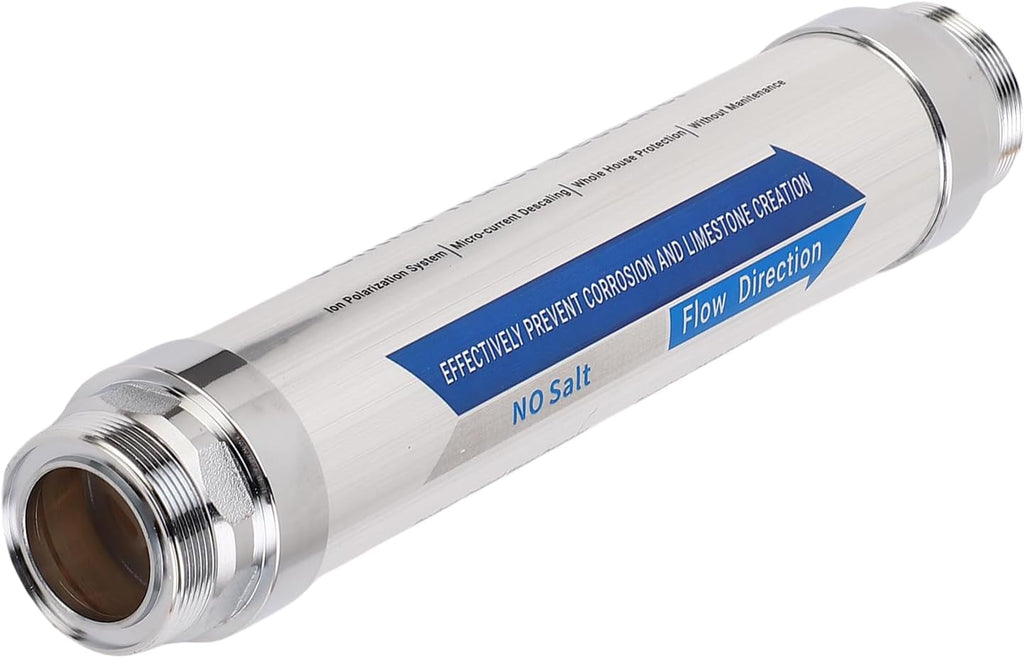 No Salt Water Softener, Stainless Steel Magnetic Water Descaler System with Limescale Prevention, Ideal for Whole