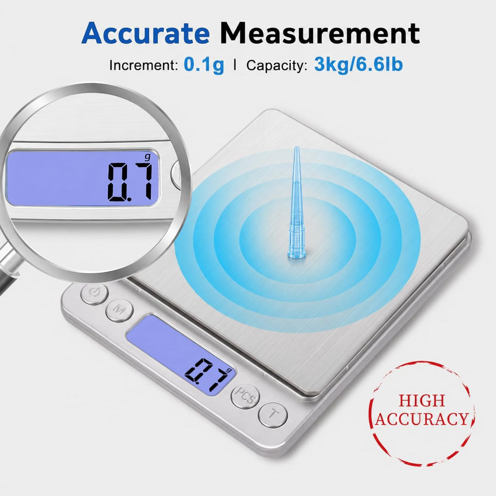 Lab Balance Scale, 3000g/0.1g Precision Scale for Lab and Classroom Use