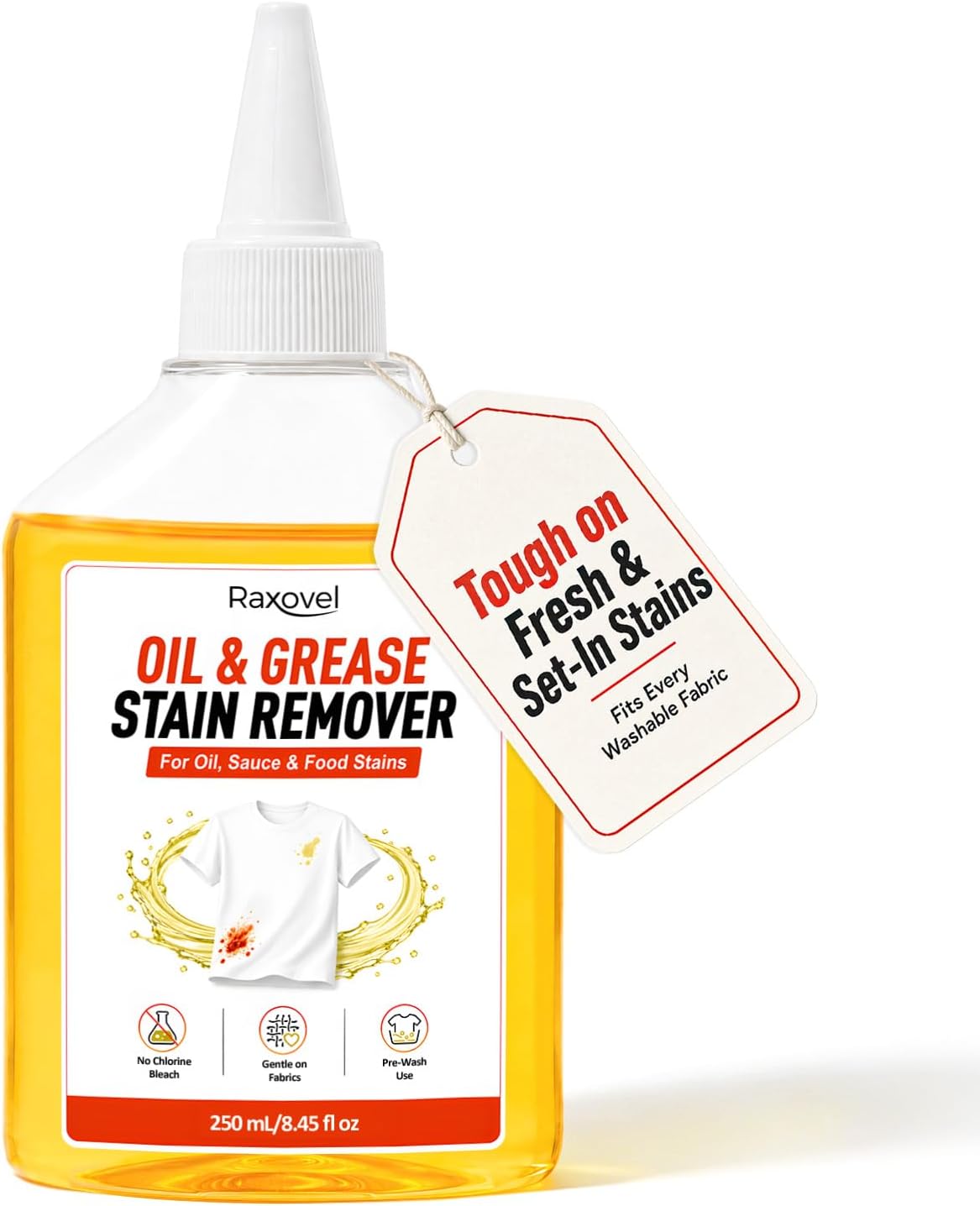 Oil Stain Remover for Clothes, 8.45 Fl Oz Grease Stain Remover