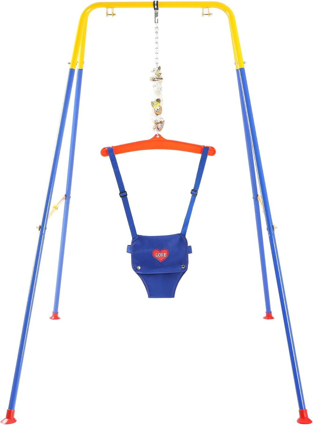 3 in 1 Toddler Swing Set, Infant Backyard Play, Includes 4 Sandbags, Adjustable Rope & Removable Baby Seat