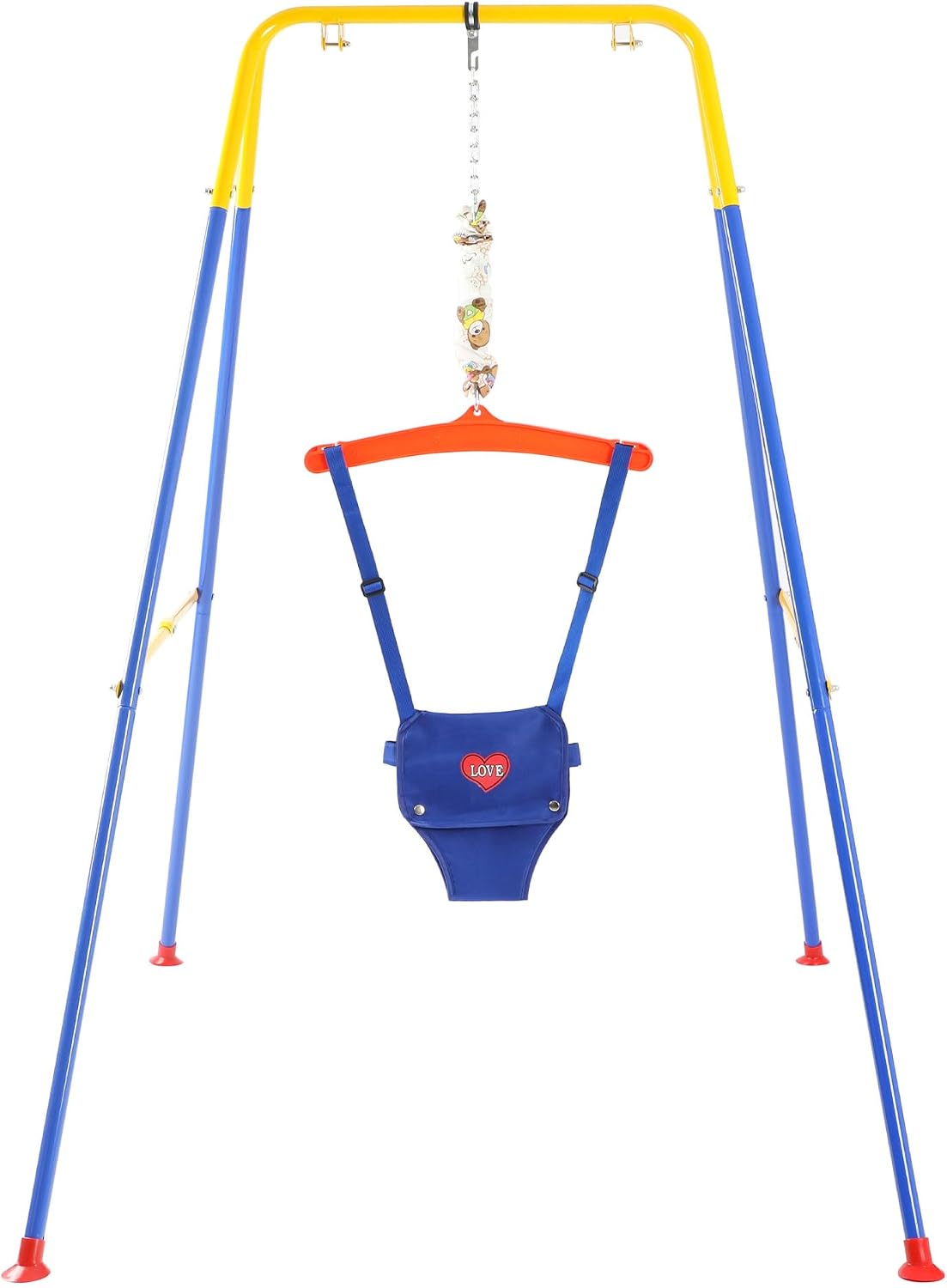 3 in 1 Toddler Swing Set, Infant Backyard Play, Includes 4 Sandbags, Adjustable Rope & Removable Baby Seat