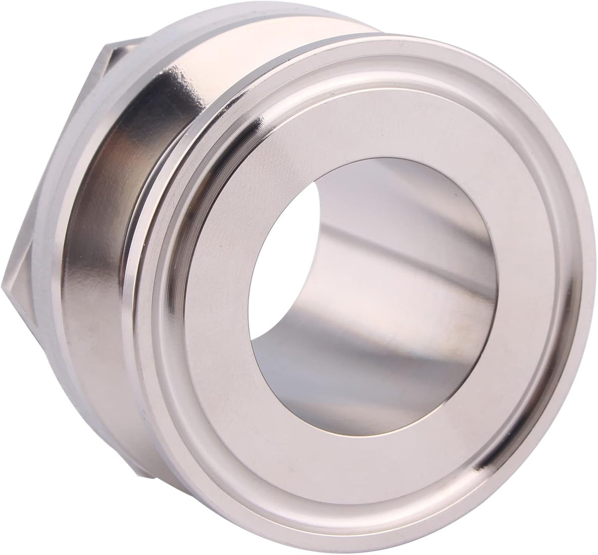 DERNORD 2" Tri Clamp Bulkhead Compression Fitting 304 Stainless Steel Weldless Homebrew Kettle Bulkhead