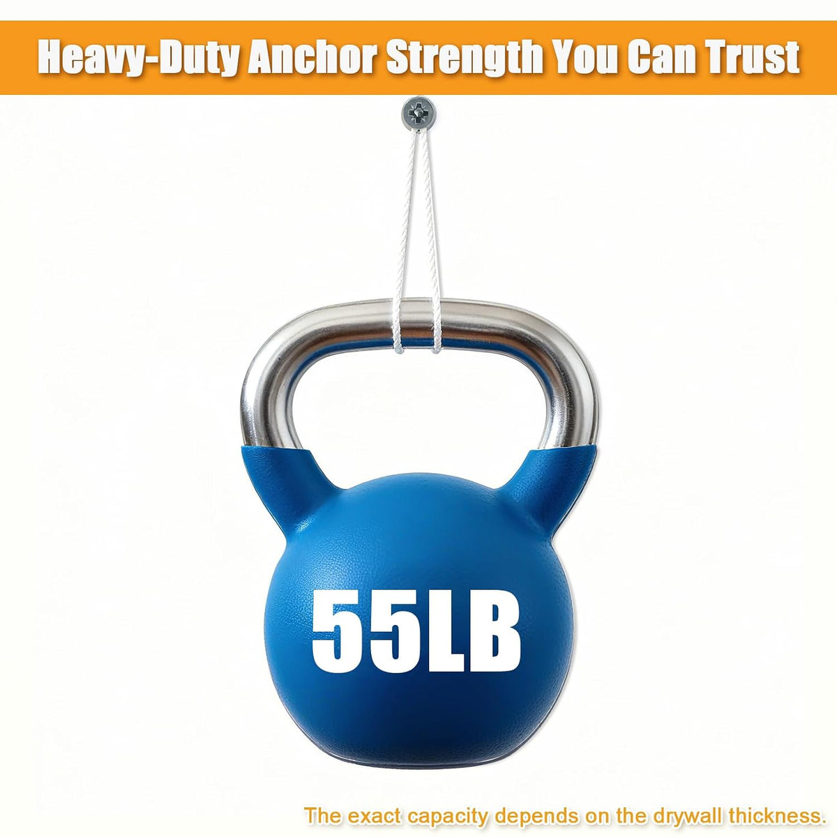 180Pcs Self Drilling Drywall Anchors, Metal Heavy Duty Dry Wall Anchors and Screws Kit, Silver Renter Friendly Anchor