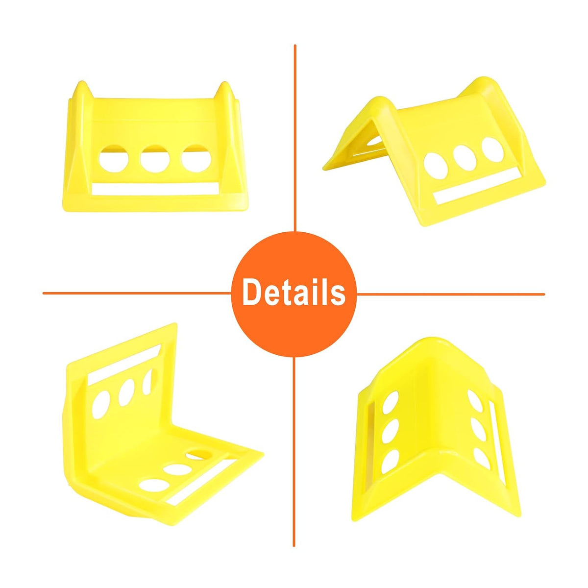ENJ 20 Pack Flatbed Edge Protector, Edge Corner Tie Down Protector for Up to 4 Inch Straps, Protects Cargo Edges
