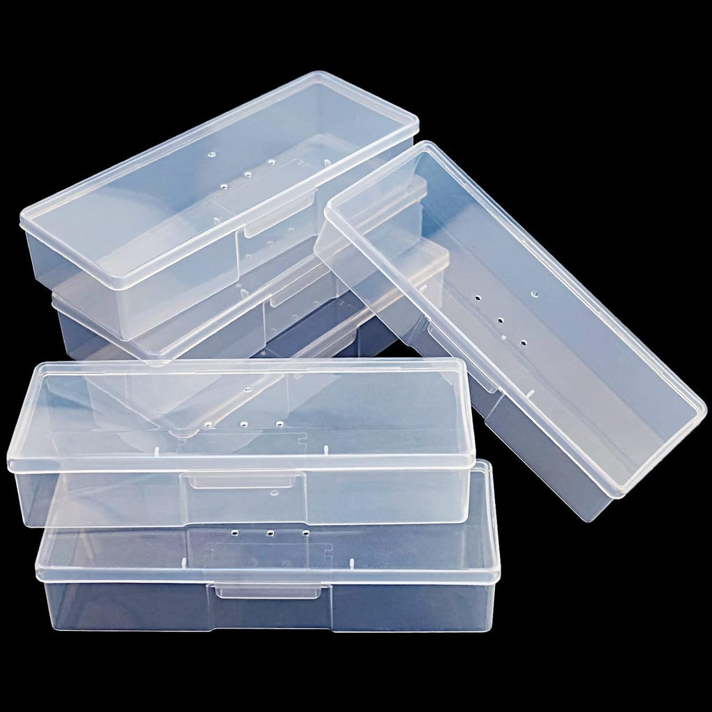 Clear Manicure Tool Box, Personal Nail Tool Storage Box (6pcs)