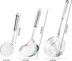 Tenta tenta kitchen Solid Stainless Steel Spider Strainer Skimmer Ladle for Cooking and Frying, Kitchen Utensils Wire