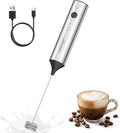 Rechargeable Milk Frother Handheld, 3 Speeds for Coffee, Latte | Electric Foam Maker with Dual Spring Whisk, Hot