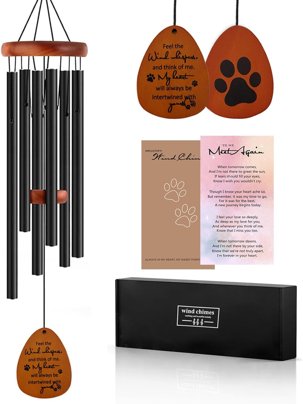Dog Memorial Gifts for Loss of Dog, 26" Pet Memorial Wind Chime, Pet Loss Sympathy Gift, Pet Memorial Gifts for Dogs
