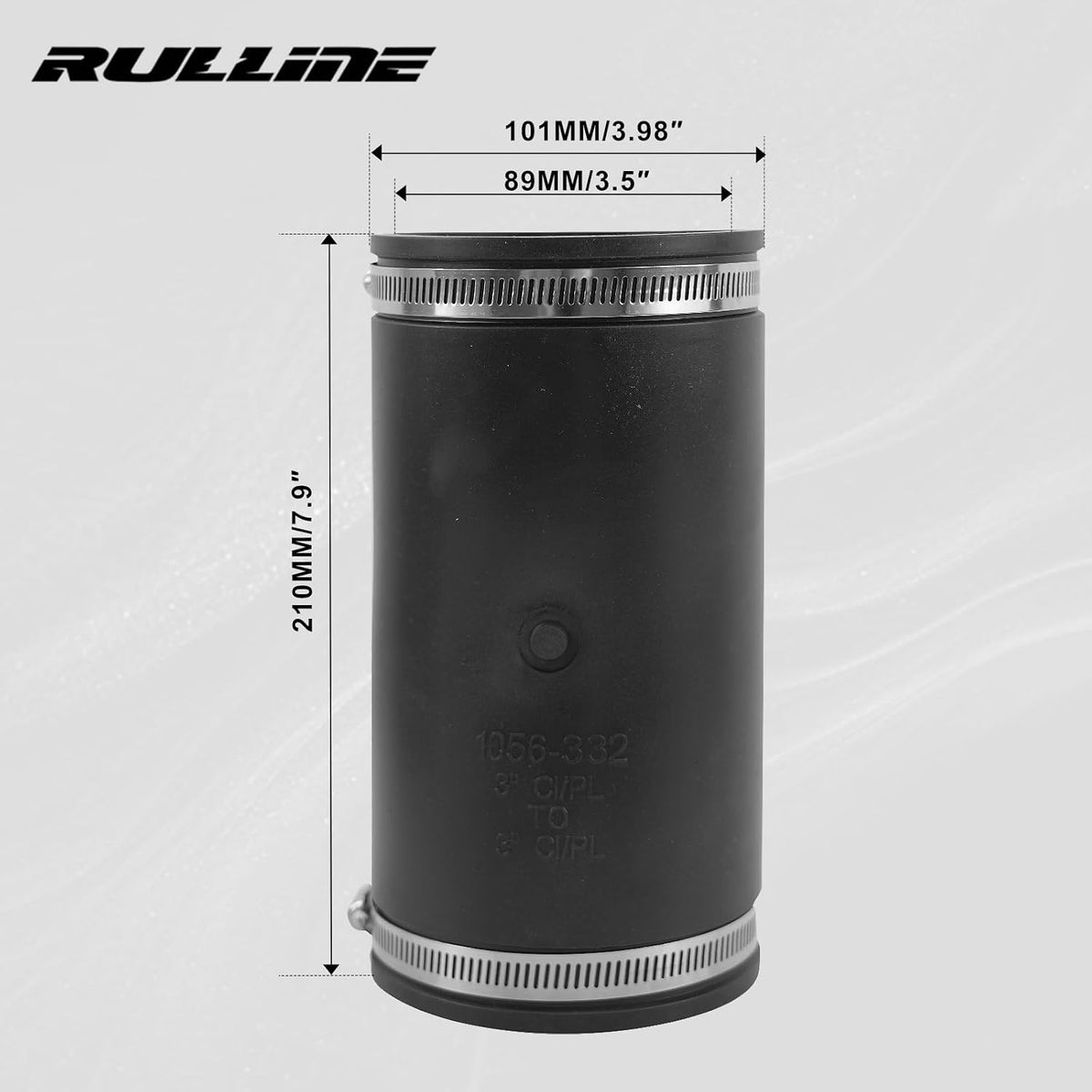 RULLINE 3" Pipe Coupling Extra-Long 1056-332 Sewer