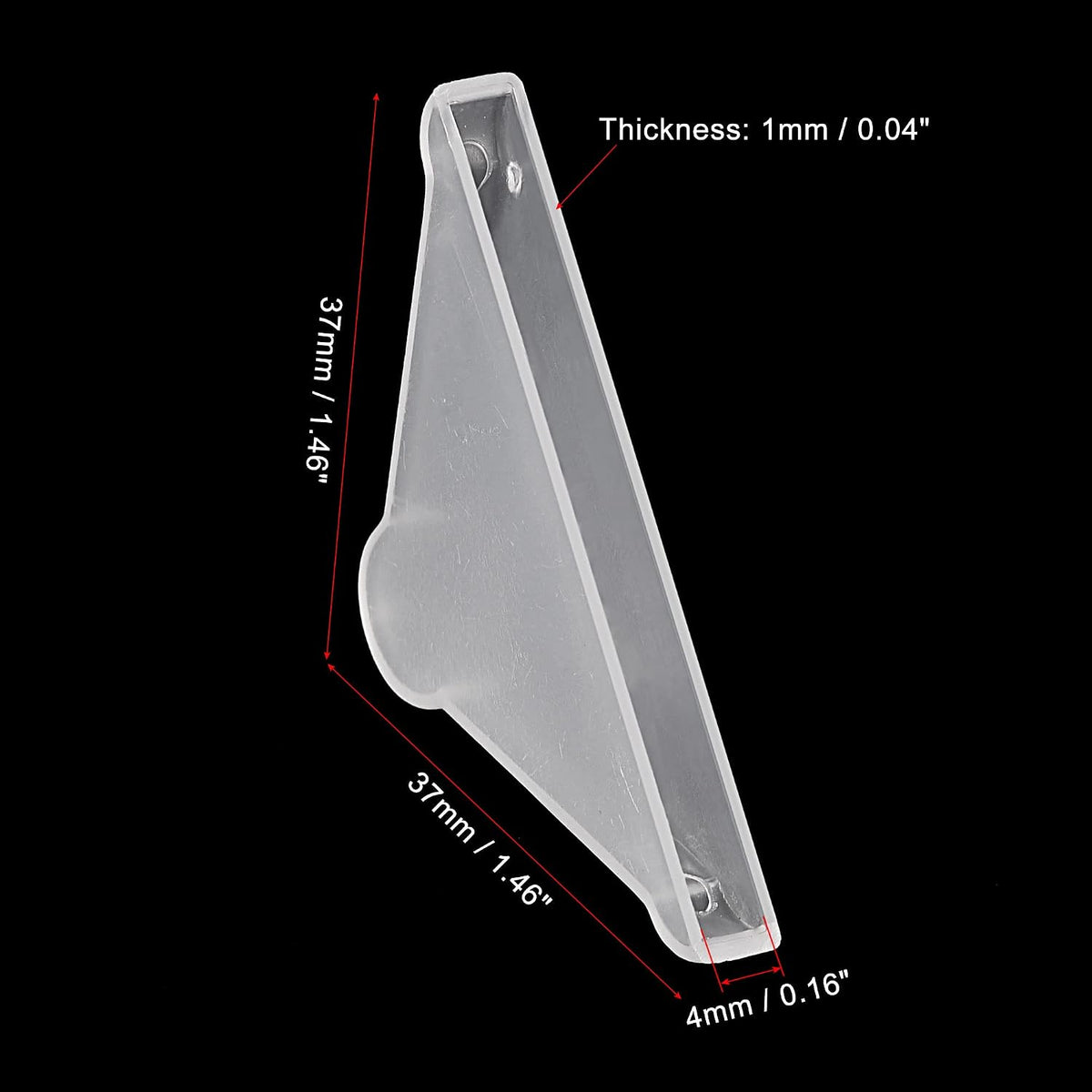 50pcs 37x4mm PP Triangle Corner Protector for Metal Sheets