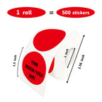 1.5 Inch Red Round Thermal Sticker Labels - Self-Adhesive Circle Direct Thermal Multi-Purpose Roll for DIY Logo