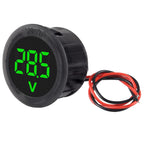 DWEII 5PCS DC 4-100V LED Digital Display Circular Two-Wire Voltmeter DC Digital Voltmeter Head Display Reverse Connection Protection