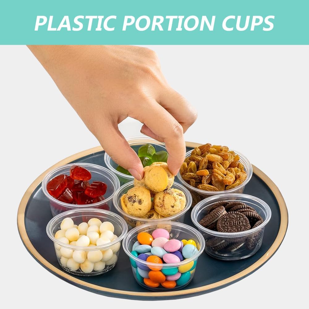 400 Count-2 oz Plastic Condiment Portion Cups(No Lids)