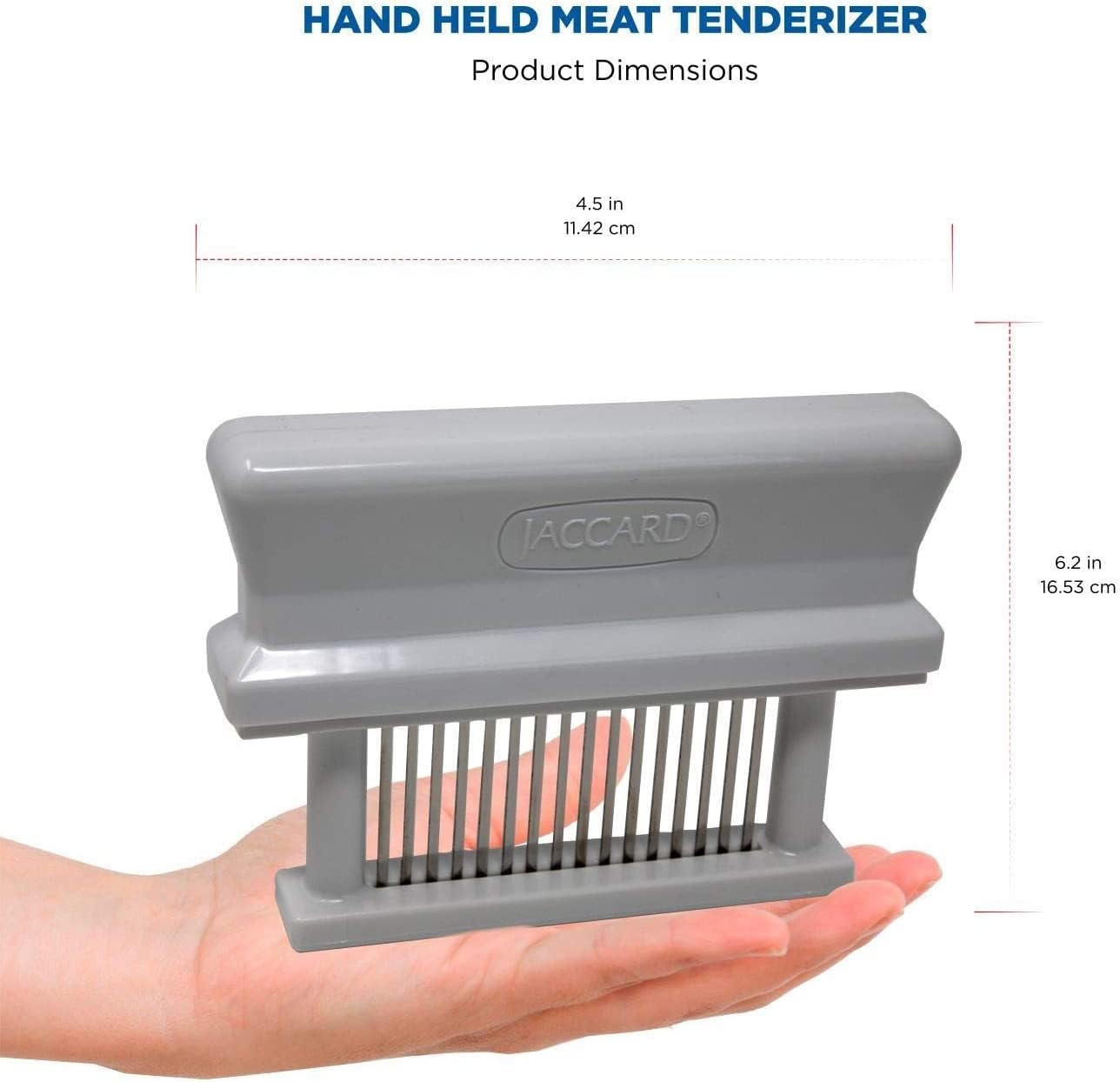16-Blade Meat Tenderizer, Original Super Mini Meat Tenderizer, ABS Columns, 1.00 x 4.00 x 5.8 Inches, White