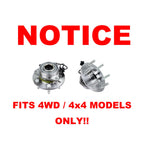 Acinoparts Front Wheel Bearing Hubs Assembly Set