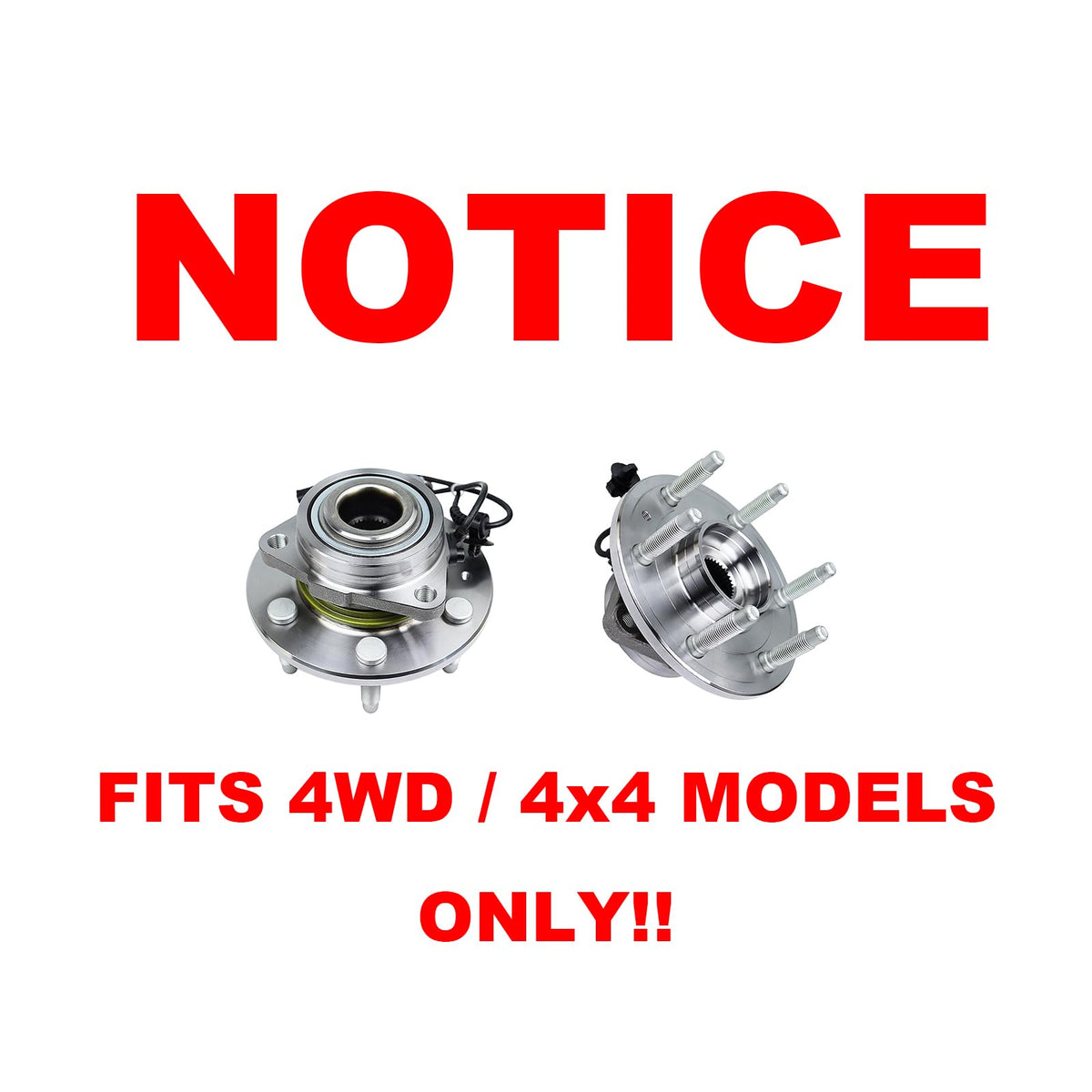 Acinoparts Front Wheel Bearing Hubs Assembly Set