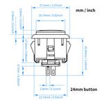 Gravity KS Mechanical Shafts Silent Pushbutton 24mm Snap-in (Boxed (Clear White E02(12 pcs)