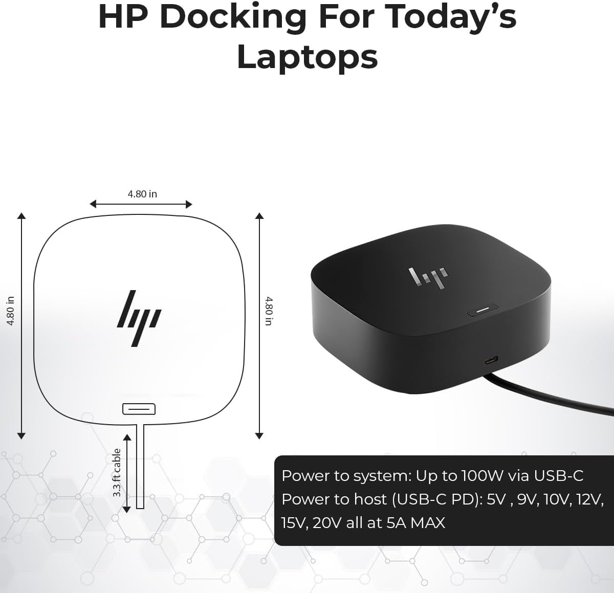 HP USB-C Dock G5 and Charging Bundle - HP Docking Station Dual Monitor 5TW10AA / 5TW10UT / 5TW10AA#ABB with 120W