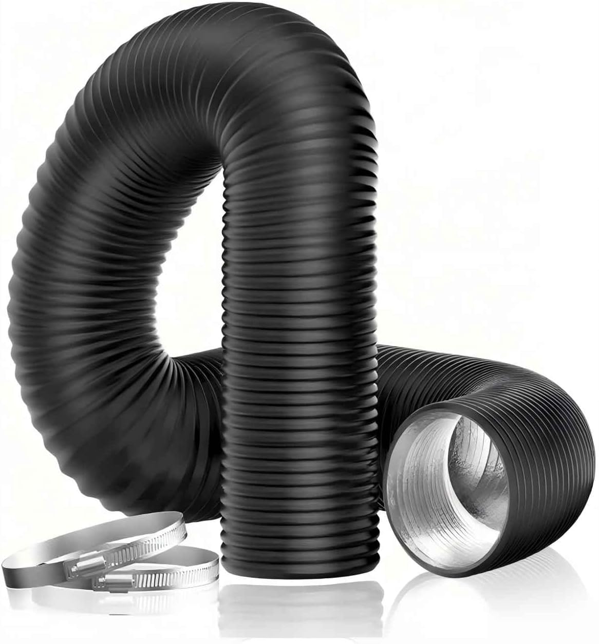 6 inch 12 feet Flexible Aluminum Ducting 4 Layer Protection Dryer Vent Hose for HVAC Heating Cooling Ventilation and