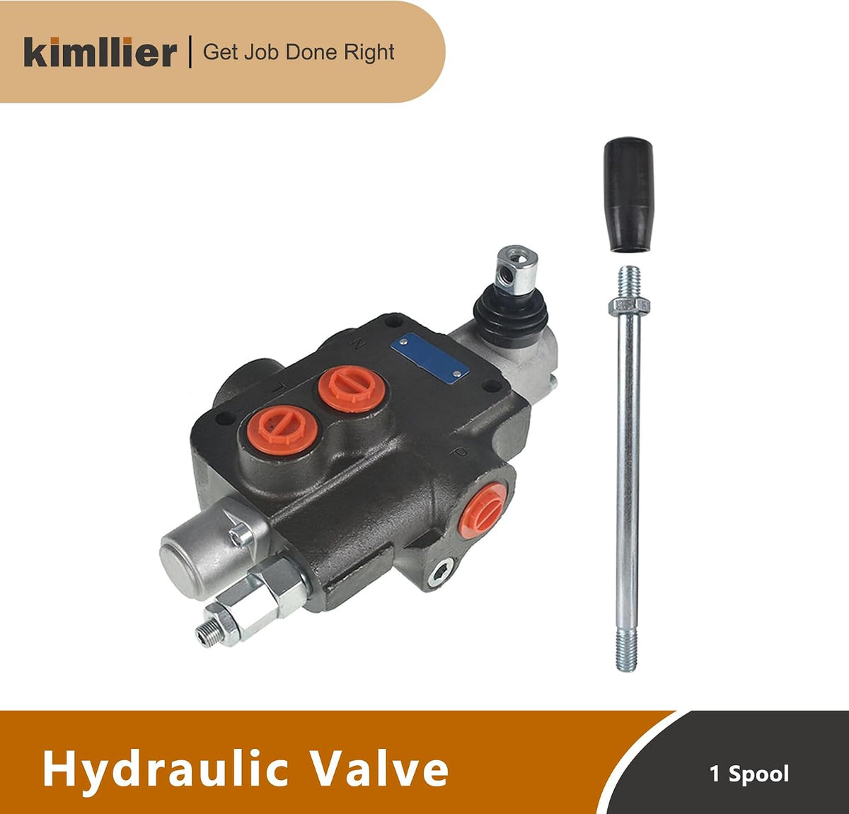 kimllier 1 Spool Hydraulic Valve 21GPM 3600PSI SAE Ports Double Acting
