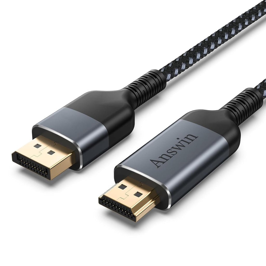 HDMI to DisplayPort Cable 4K HDMI to DisplayPort Uni-Directional 6Ft Cable for PS5, Xbox Series X|S, Mac mini & DP