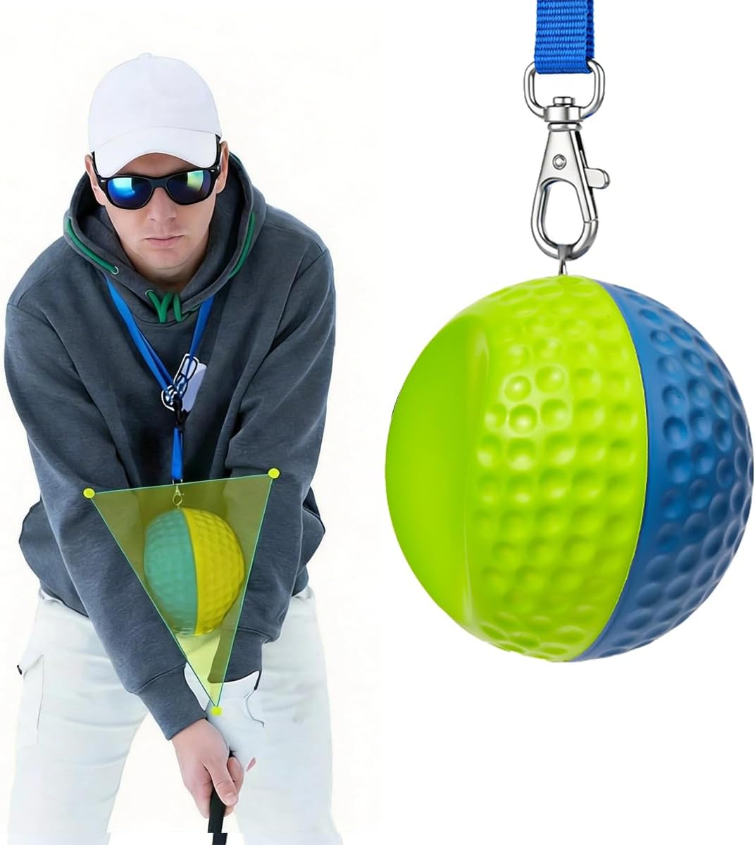 Golf Swing Trainer, Golf Training Aid Ball - Soft PU Foam Forearm Connection Ball & Practice Equipment & Posture