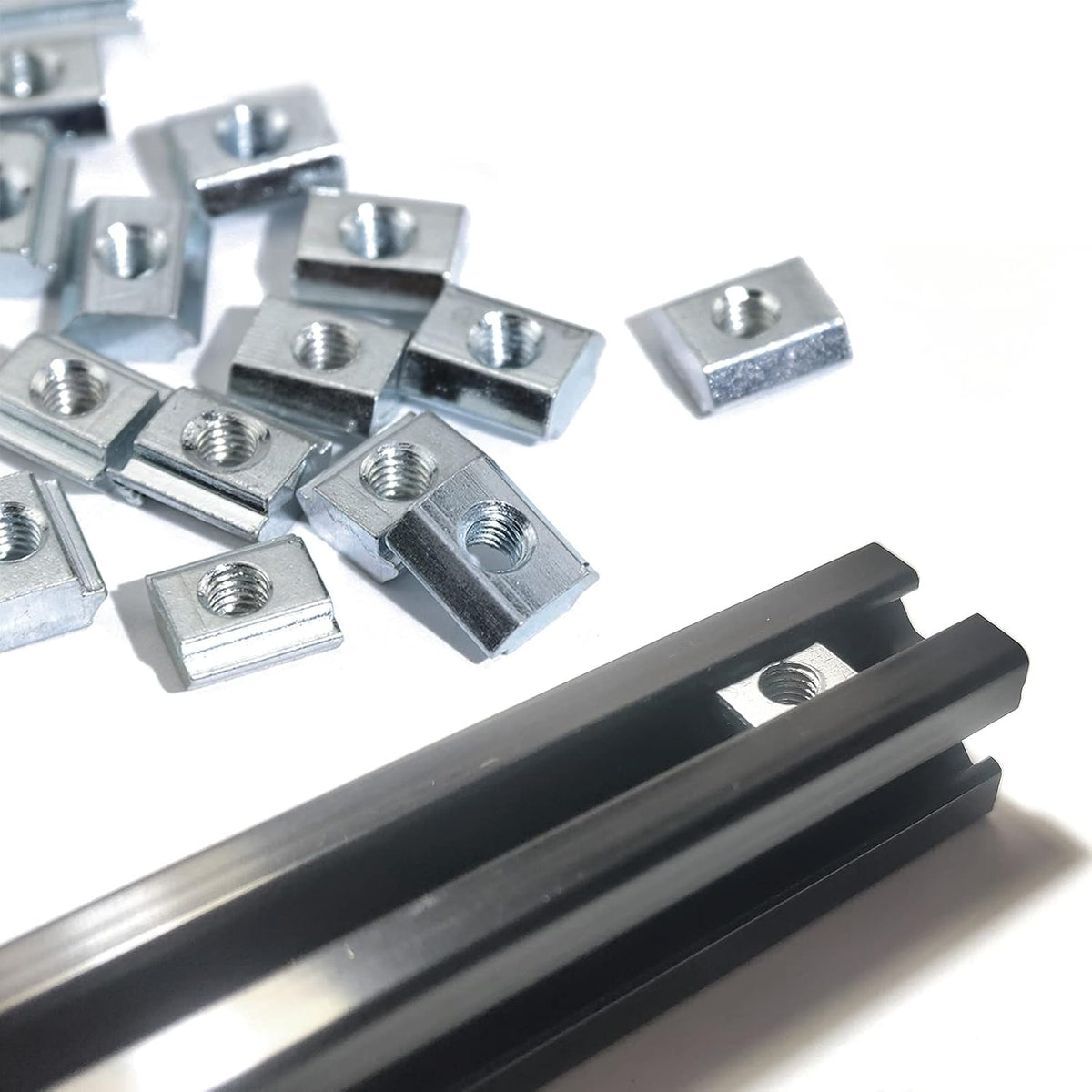 50pcs 2020 Series M5 Sliding T Nut, Metric M5 Thread 2020 T Slot Nut, for 2020 Aluminum Extrusion Profile Slot 6mm