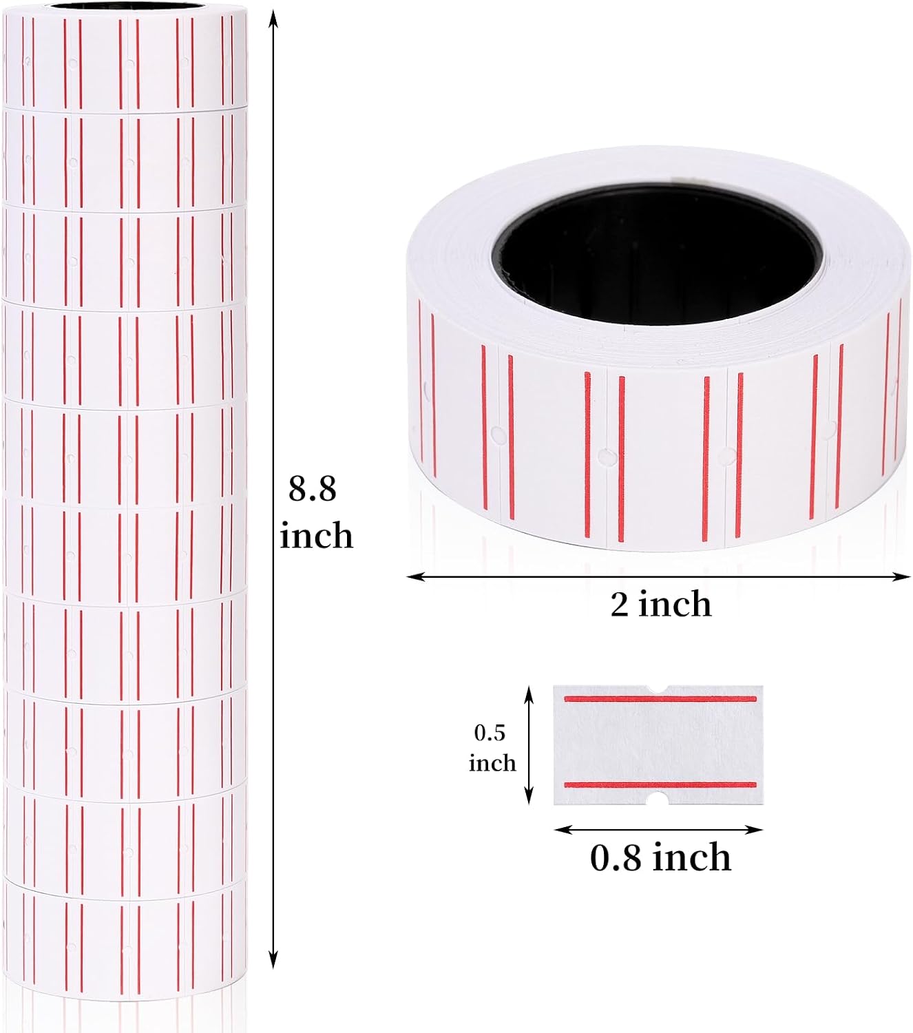 30000 Pcs Price Gun Labels Paper, 60 Rolls Pricemarker Label Stickers Fit Most of Price Tag Machines(Mx-5500, M5500